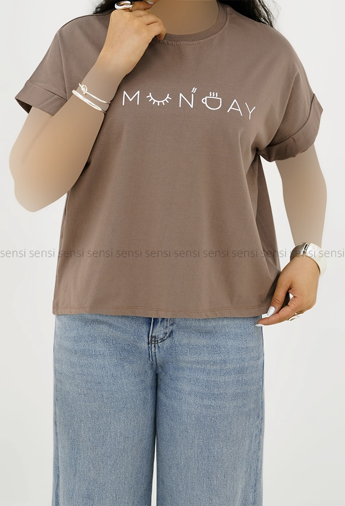 تیشرت زنانه آستین دوبل MONDAYکد1006264